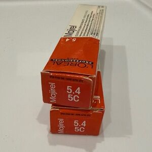 L'Oreal Majirel Hair Color 5.4 5C in Bold Red 2 tubes. NEW